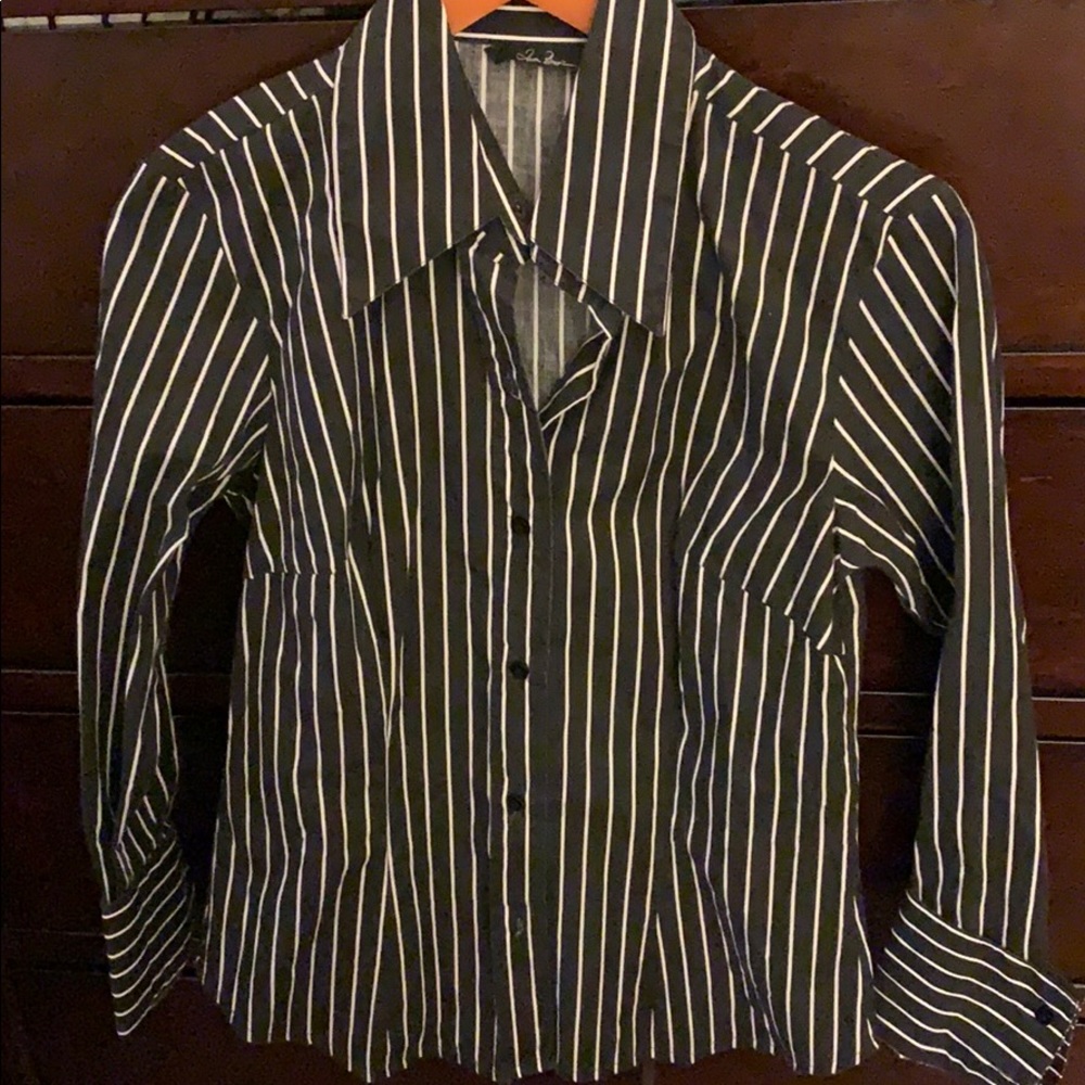 Stripped fitted blouse size Large